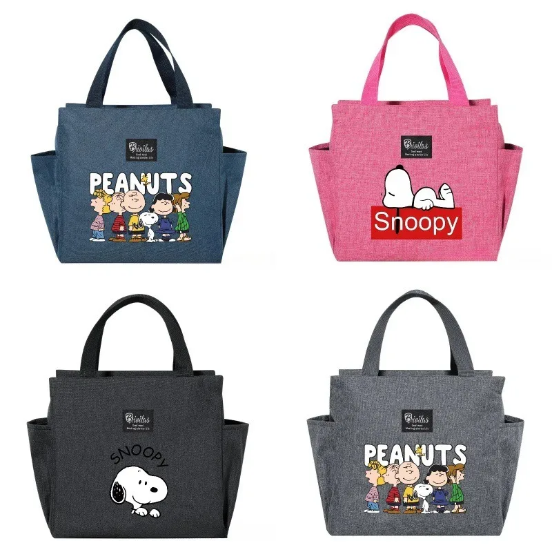

Snoopyed Cartoon Printed Lunch Bag Thermal Insulated Bag Cooler Bag Outdoor Picnic Bento Box Insulation Bags for Work School