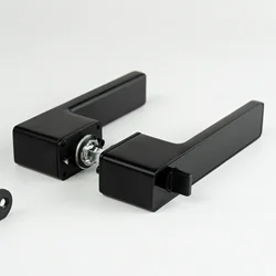 VERQNI MANIGLIE & ACCESSORI JL-02  Matte Black Mute Rectangle Modern Aluminium Door Handle Magnetic suction Lock