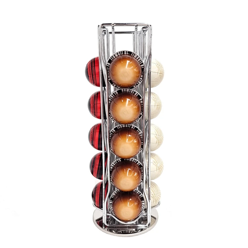 Coffee Pod Holder For Vertuo Line Coffee Capsule Pods Holder Display Stand 20Cups Storage Organizer Shelves Rack