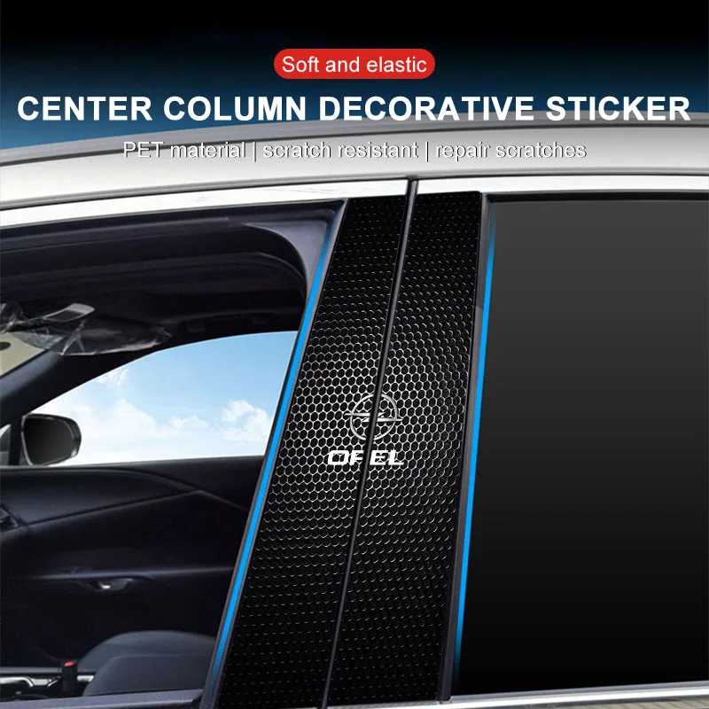 Car B Pillar Stickers Door Pillar Decoration car Accessories For Opel  Corsa Insignia Karl Astra Crossland X Mokka Combo Cascada view 6