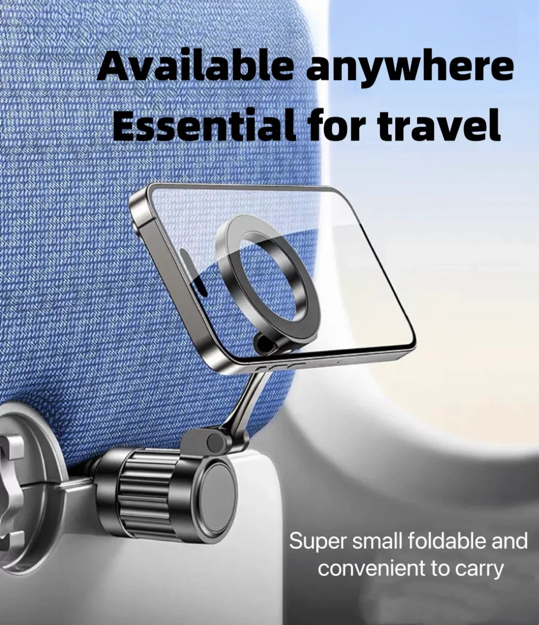 Suporte Magnético Ajustável Multifuncional para Telefone 360 °   Suporte Rotativo para Encosto de Cabeça de Carro para iPhone Magsafe, Suporte Univers