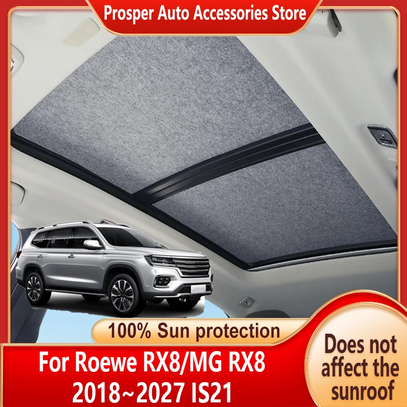 Car Sunroof Insulation Roof Visor For Roewe RX8/MG RX8 2018~2027 26 Sun Protection Ectrostatic Adsorption Sky Curtain Sunshade