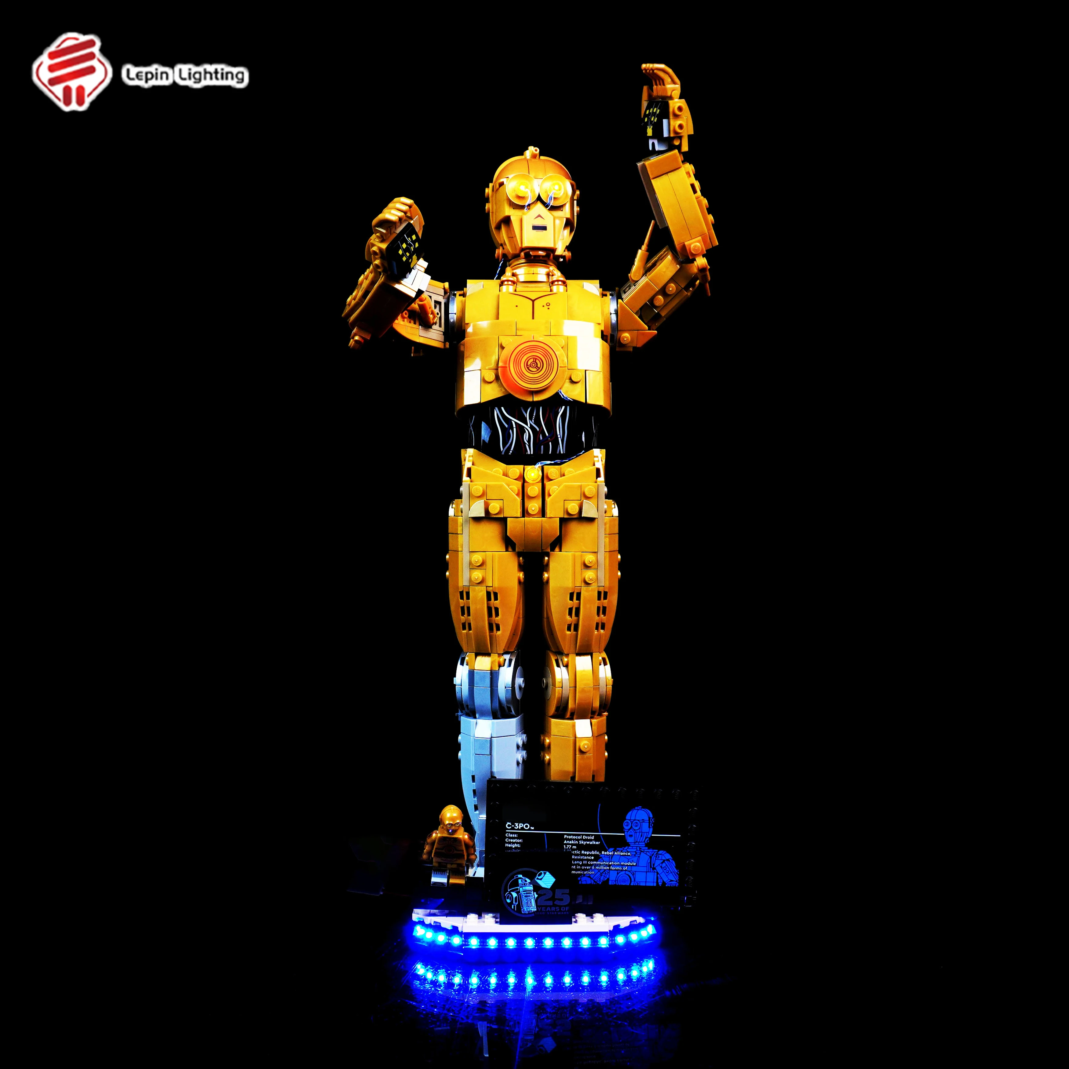 

LED Lighting Kit Compatible with 75398 Golden Humanoid Robot Building Blocks Model Decorative Light (Lights Only)