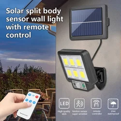 3000 Lumen LED Solar Light Patio Outdoor Motion Sensor Solar Wall Lamp 3 Lighting Modes Adjustable Panels Wired Security