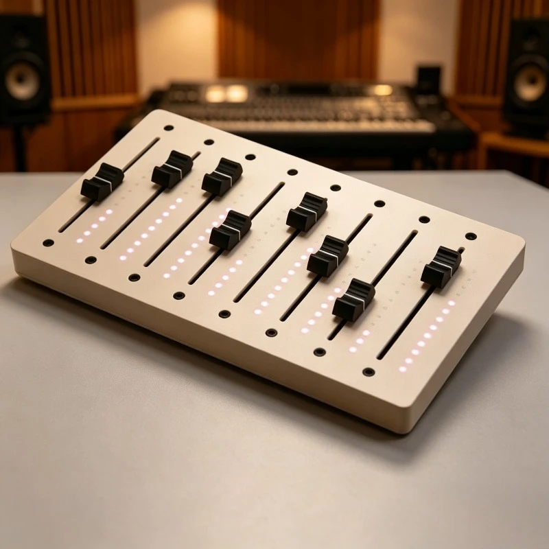 Professional 8-Track USB MIDI Fader Controller with VU Meter for DAW Mixer Audio Production EM-VU8