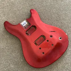 EB731 Metallic Red Color Unfinished Electric Guitar Body Arch Top Bolt-on T-O-M Bridges DIY Replace Guitar Parts