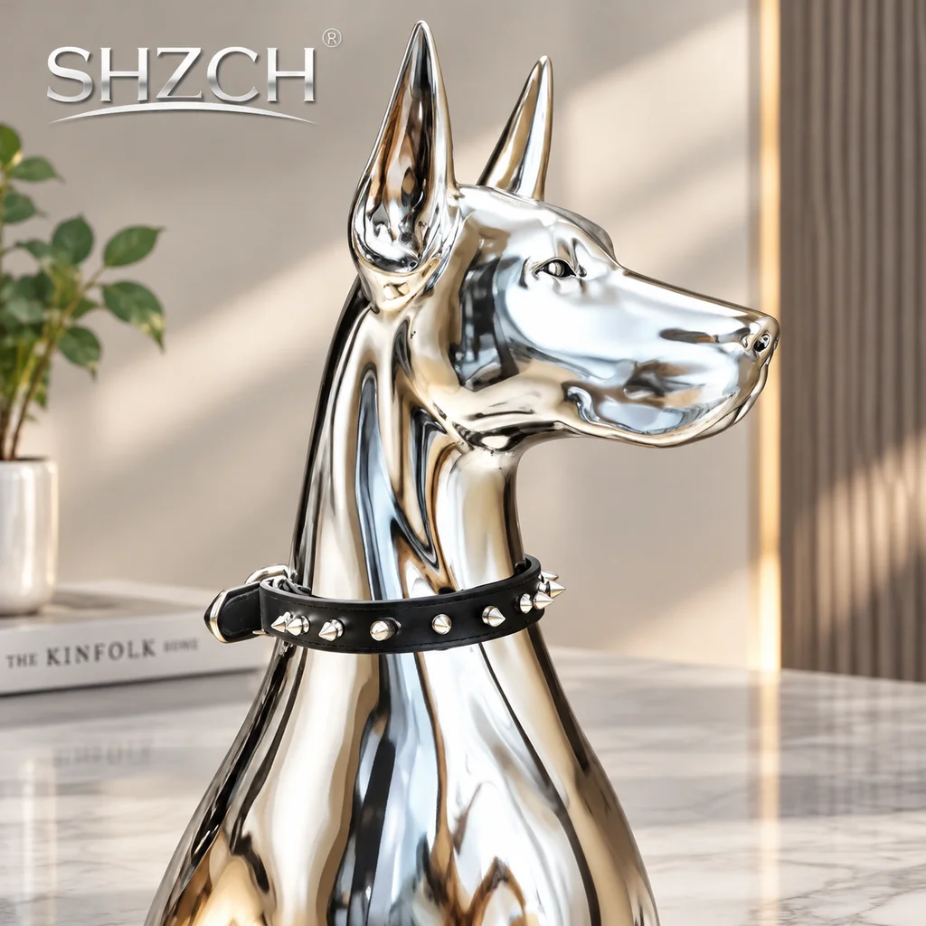 new2026 Decor Sculpture Doberman Dog Large Art Animal Statues Figurine Room Decoration Resin Statue Ornamentgift Holiday Gift