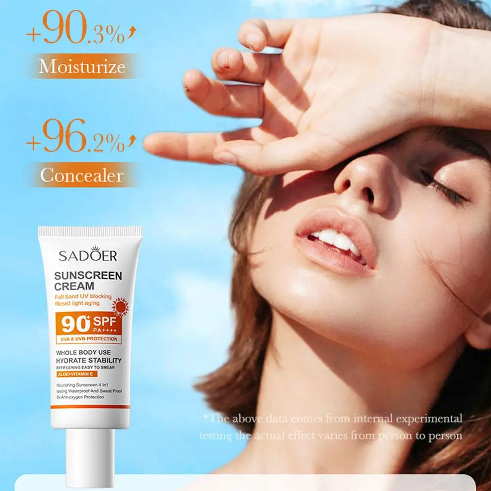 Facial Body Sunscreen Cream SPF 90+ PA++++ Sunblock Skin Protective Cream Anti Sun UV Protector Solar Skin Protective Sunblock