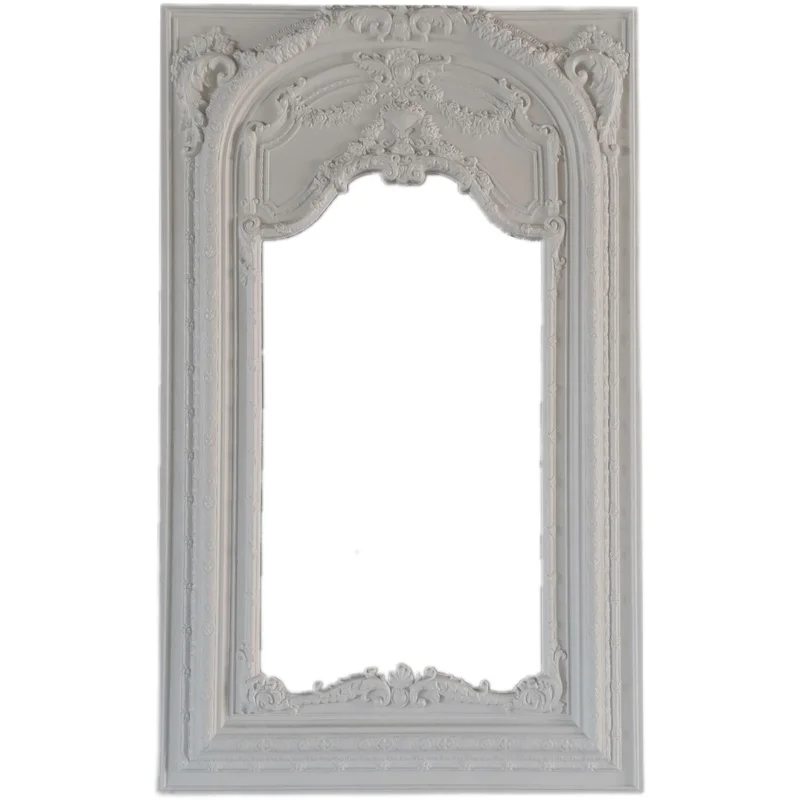 

Gypsum line video wall door frame flat round Roman column European TV background wall frame engraved French wall board