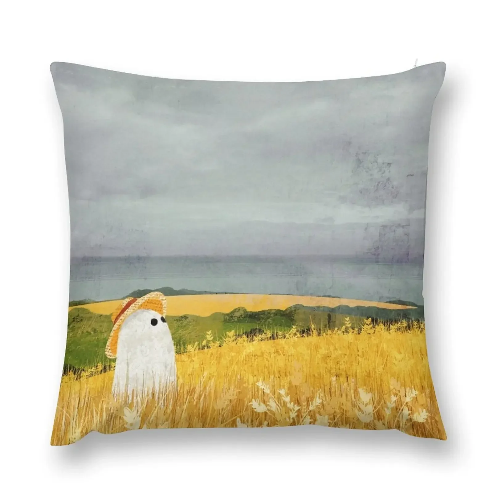 There's A Ghost in the Wheat field again... Throw Pillow Decorative Sofa Cushions Pillow Cover pillow