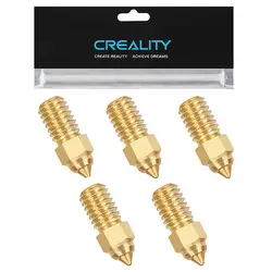 Creality Ender 3 V3 SE Nozzles 0.4mm 5PCS High-Speed Brass Nozzles Hotend Extruder Nozzle for Ender 5 S1/M6/Ender 7 3D Printer