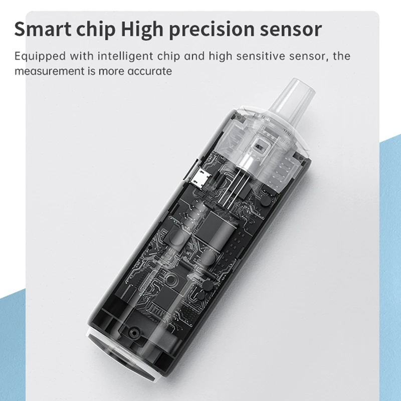 แบบพกพา Breath Alyzer ชาร์จ Breath เครื่องทดสอบแอลกอฮอล์ Breathalyzer สําหรับส่วนบุคคลและมืออาชีพ
