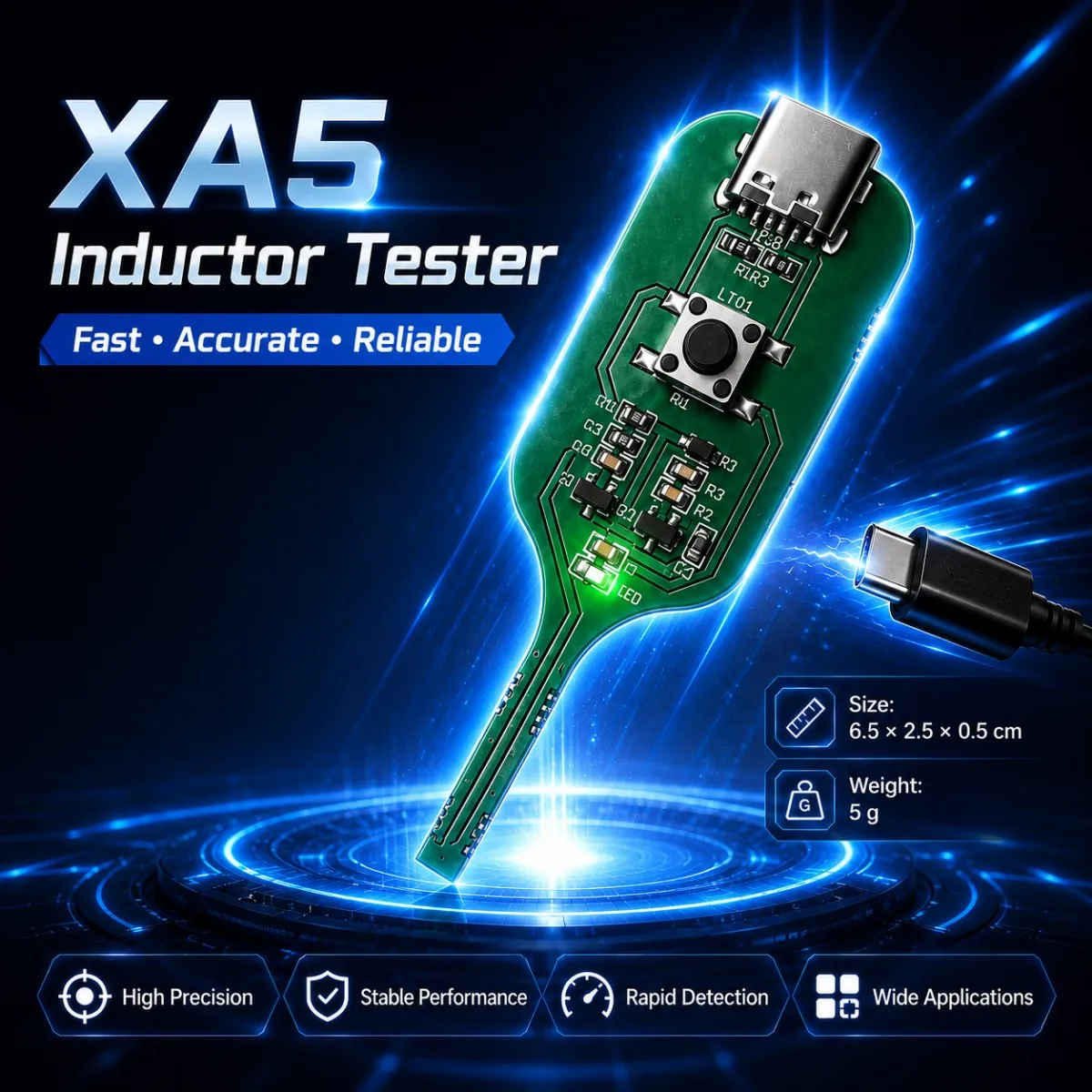 Lightweight Inductor Testing Device Plug and Play Easy Operation Intuitive Light Indication for Daily Circuit Maintenance Work