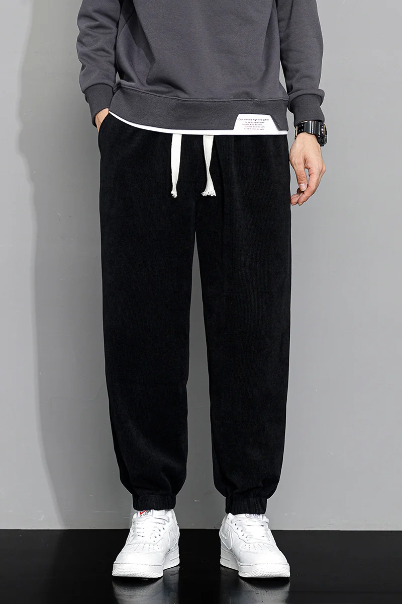 

Мужские осенние повседневные брюки, однотонные трендовые спортивные брюки, повседневные брюки с манжетами на щиколотке