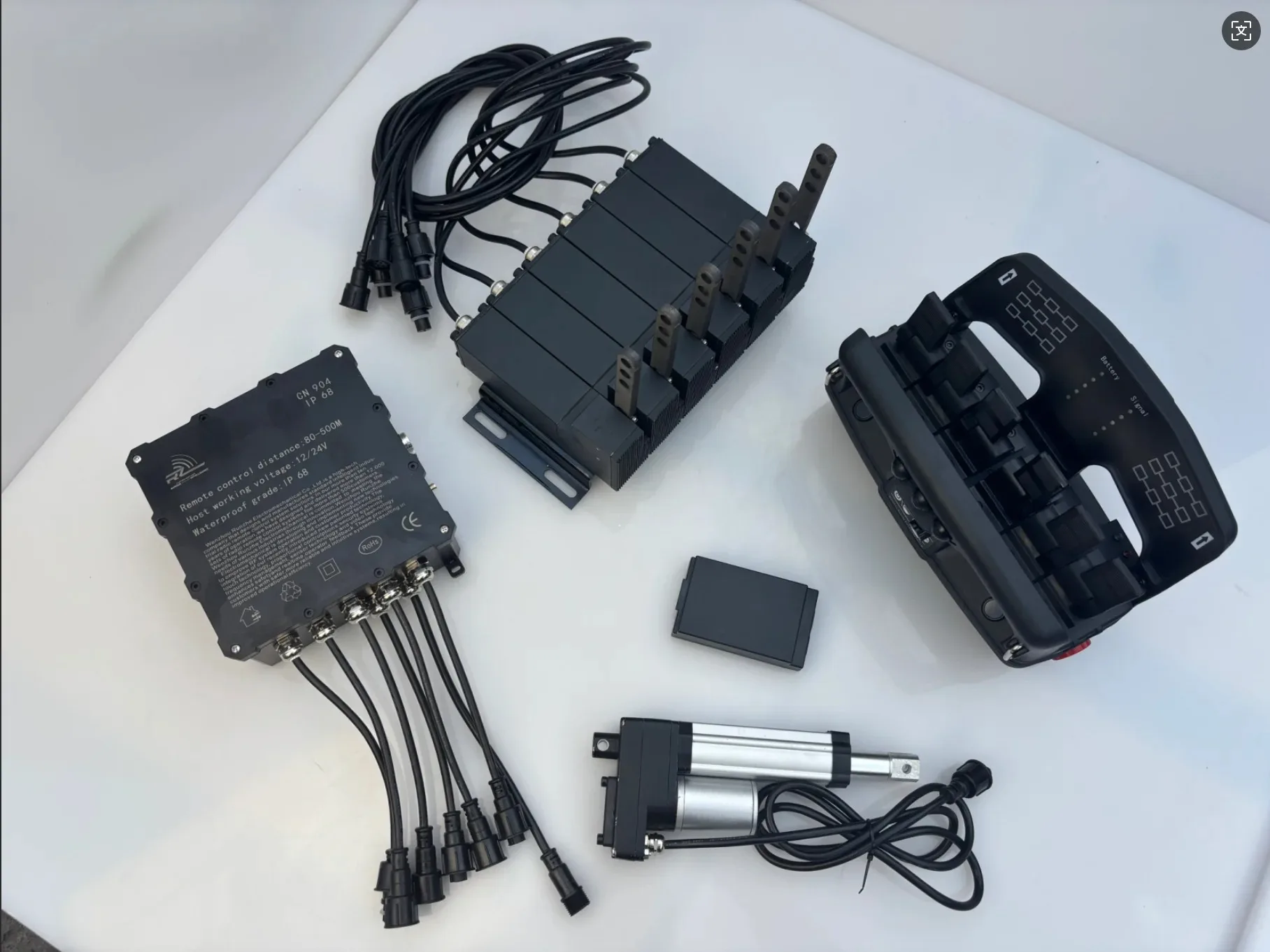 6-Lever Truck Crane Radio Remote Upgrade and Retrofit HIAB Kit Proportional Control System