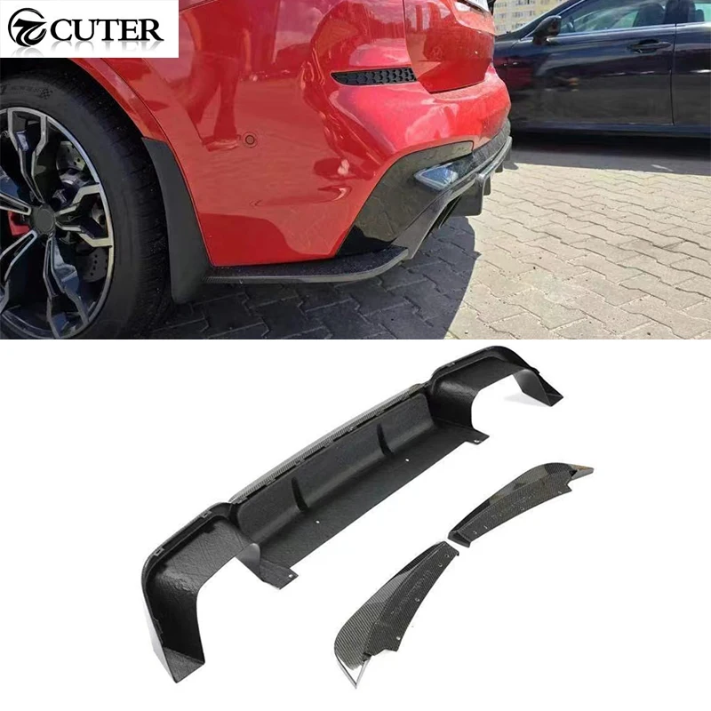 

HOTSELL F97 X3M Carbon Fiber Rear Bumper Diffuser Splitter for BMW F97 X3M 3D Style Car Body Kit 2021