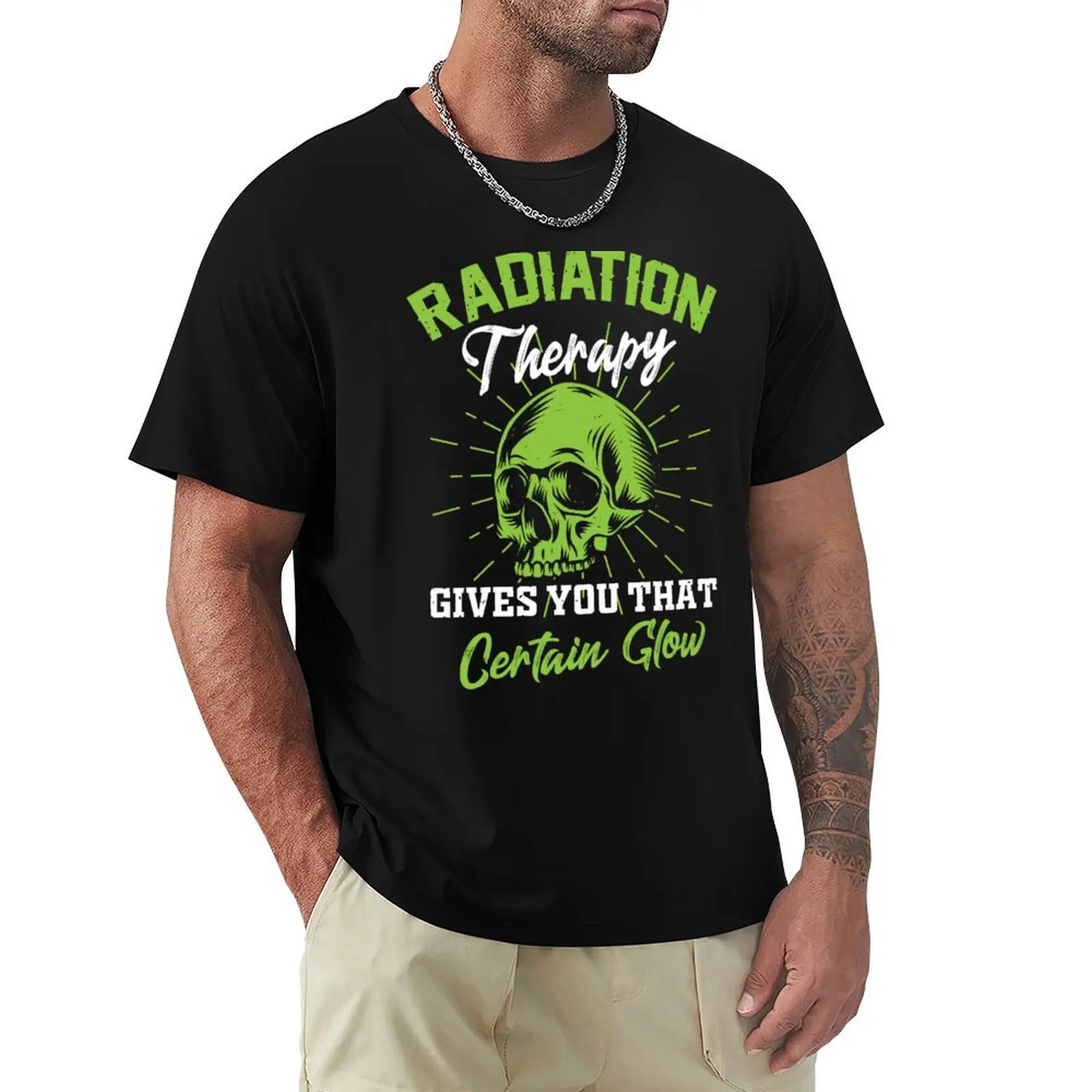 Radiation therapy gives you that certain glow T-Shirt Functional Casual Short Sleeve Tee