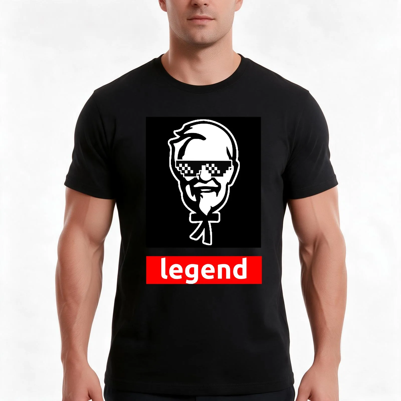 Colonel Sanders - Famous Figure Legend Classic T-Shirt, Summer Casual Cotton Tee, Oversized Streetwear Tops, Unisex Men Women