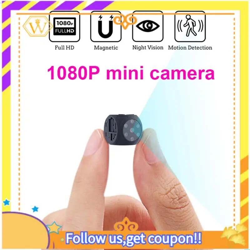 

Mini Body Camera Portable 1080P HD Camera Night Vision Video Recorder Wide Angle Motion Camera Detection Magnet Loop Recording