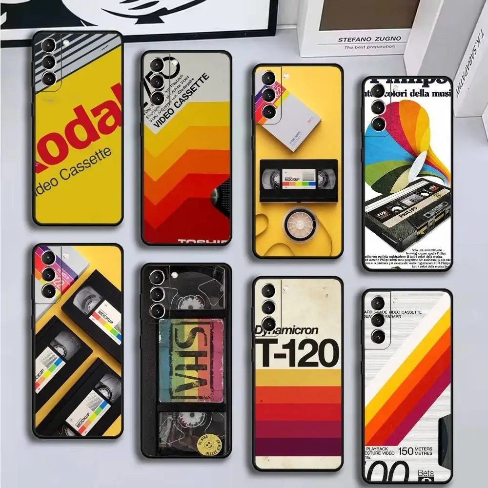 

Retro-VHS-Video-Tape-Vintage Phone Case For Samsung GalaxyA13,21s,22,31,32,52,53,71,72,73,Soft Black Cover