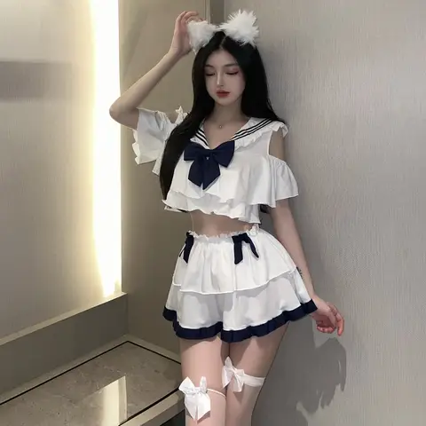 Sex Maid Cosplay Lingerie Sexy Nurse Stewardess Maid Three Points Secretary Student Sailor Uniform Sexy Costume Exotic Apparel