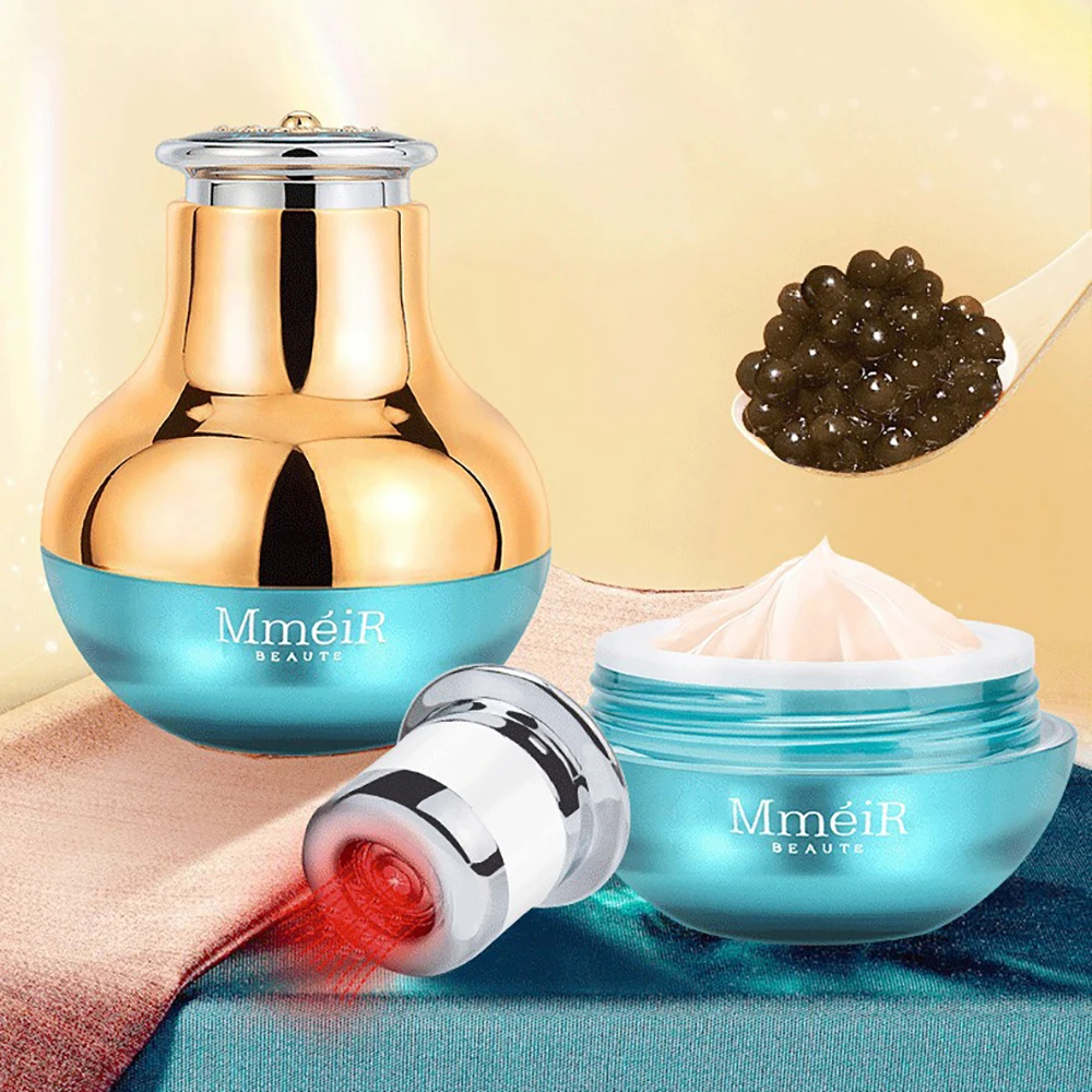 

Deep Sea Caviar Electric Massage Eye Cream Anti Puffiness Dark Circles Delays Aging Fades Wrinkles Firming Brighten Skincare