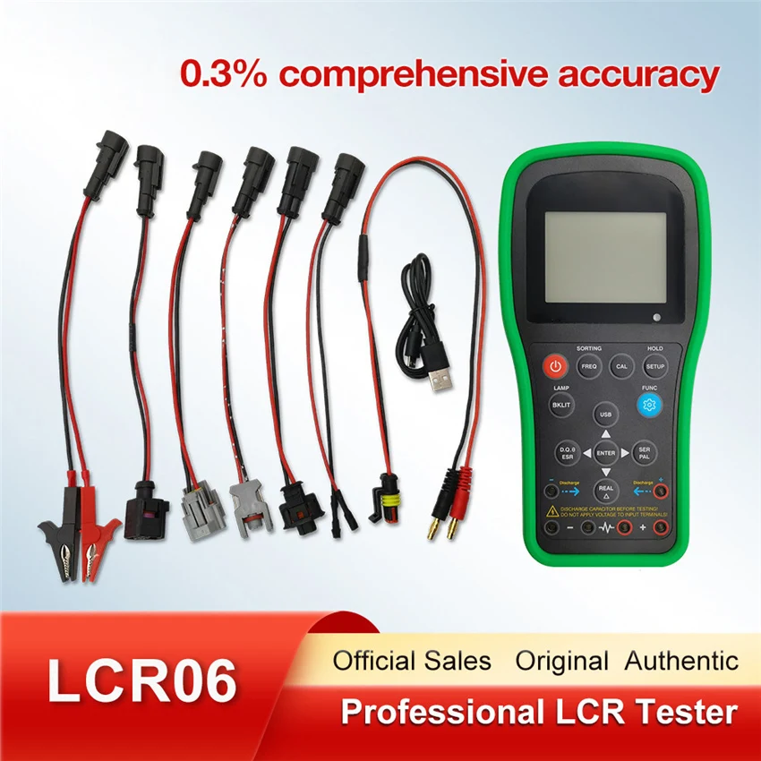Handheld LCR06 Multifunctional Intelligent Multimeter High-precision Electromagnetic Piezoelectric Fuel Injector LCR Tester