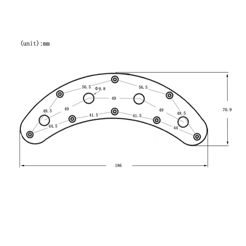 Guitar Switch Control Plate Curved 8 Hole 3 Pot Stingray Musicman Jazz Bass Parts