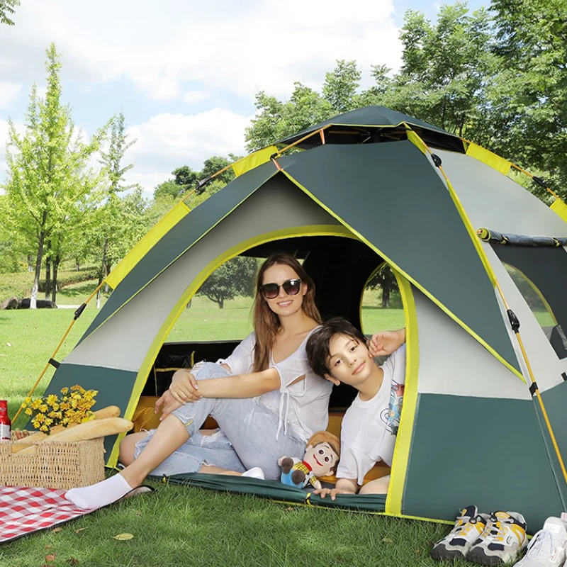 

Outdoor Camping Tent Quick Automatic Opening Waterproof Sunshield Build-free Picnic Shelter Family Beach Large Space