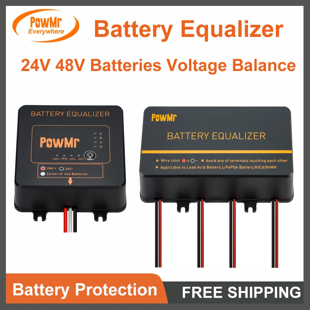 24V 48V Battery Equalizer Batteries Voltage Balance Li-ion Lead Acid Battery Connected in Parallel for Solar Controller Inveters