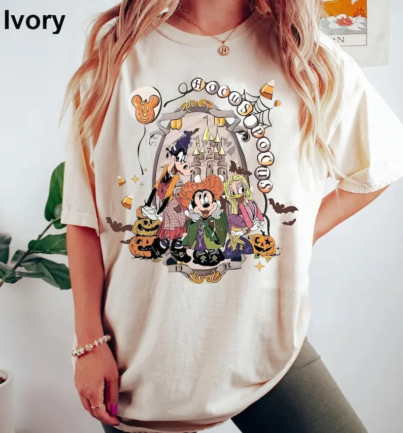 

Disney Halloween Hocus Pocus Shirt Mickey and Friends Halloween Shirt Spooky Season Pumpkin Tee