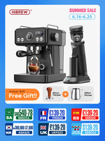 HiBREW H10A Black Espresso Machine Temperature Volume Pre Brewing Adjustable 58mm Portafilter Cappuccino Coffee Maker