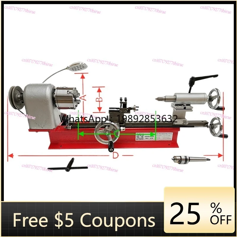 Mini Mini Desktop Small Lathe/DIY Household Instrument Lathe/metal/woodworking/Wenwan