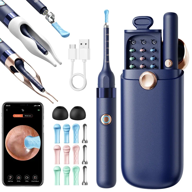

Multi-Functional Visual Ear Cleaning Tool With Camera 800W HD Endoscope Includes Storage Upgraded Smart Visual Ear Wax Cleaner
