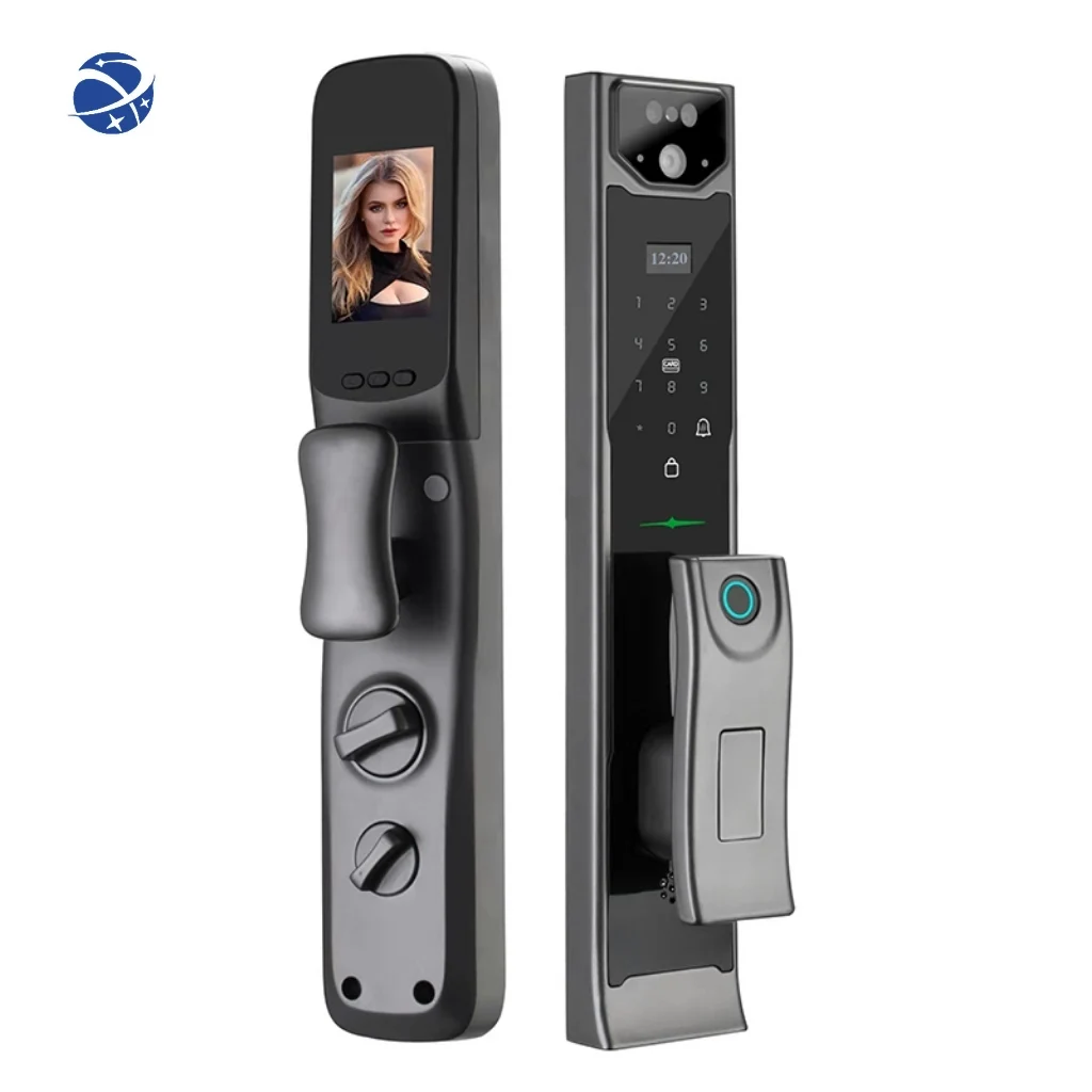 2022 Automatic Security Digital Fingerprint Tuya WiFi Waterproof With Camera 3D Face Smart Door Locks