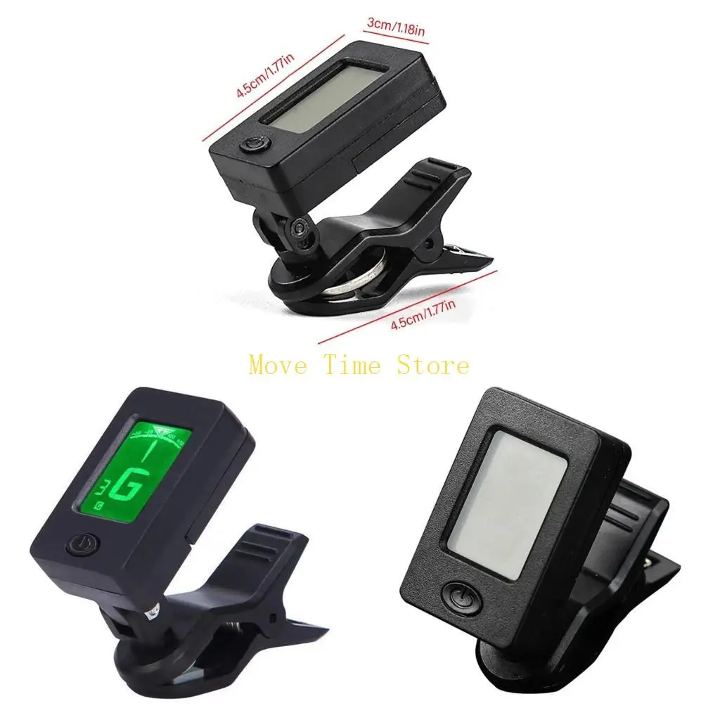 

Гитарный тюнер 92me, клип на тюнере для Ukulelees Точный тюнер настройки с ЖК -дисплеем