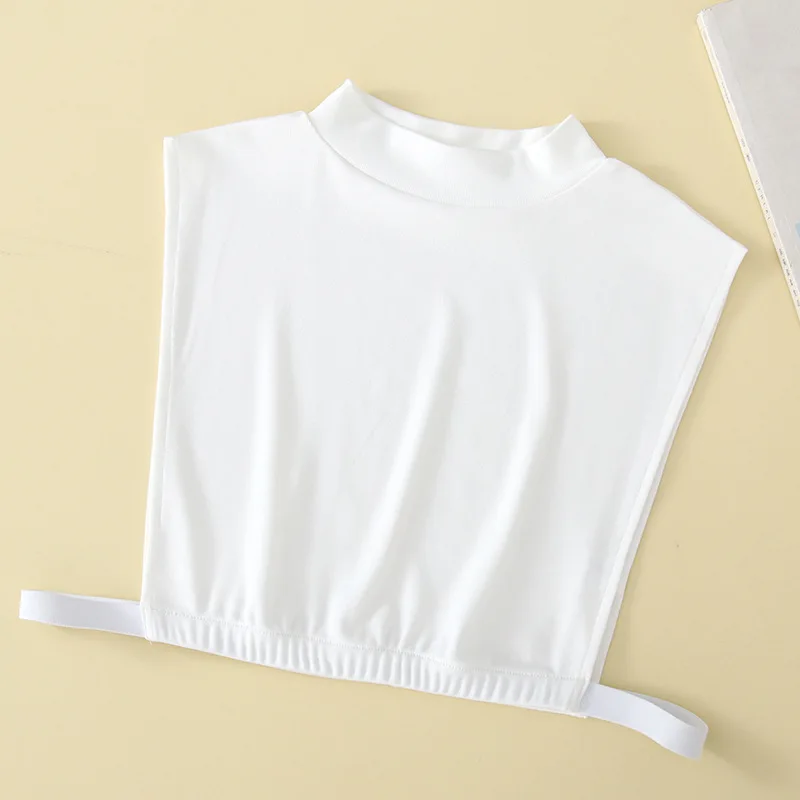 Elasticity Modal False Collars Turtleneck High Inner Neck Cover for Women Solid Square Detachable Neck Collar Sleeveless Clothes