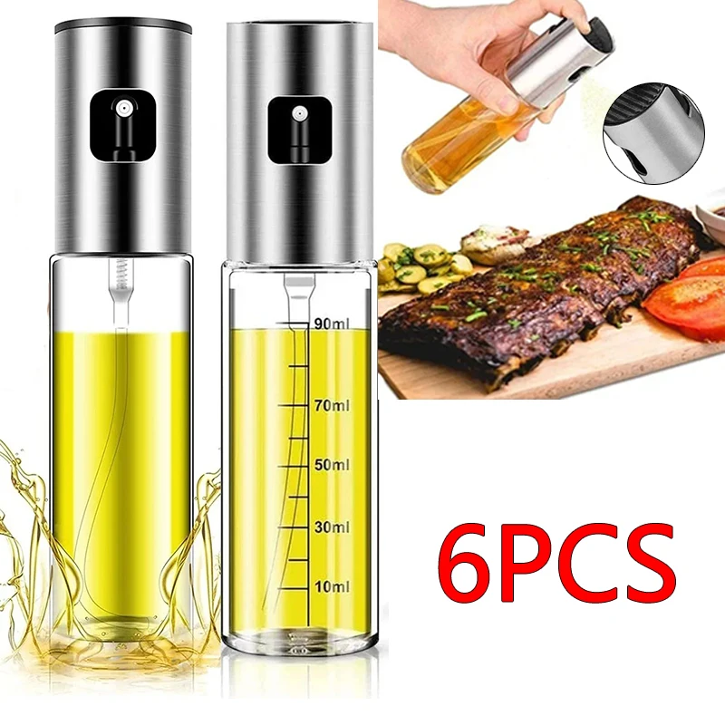 Glass Oil Sprayer for Cooking Olive Spray Mister for Salad BBQ Kitchen Baking Empty Vinegar Bottle