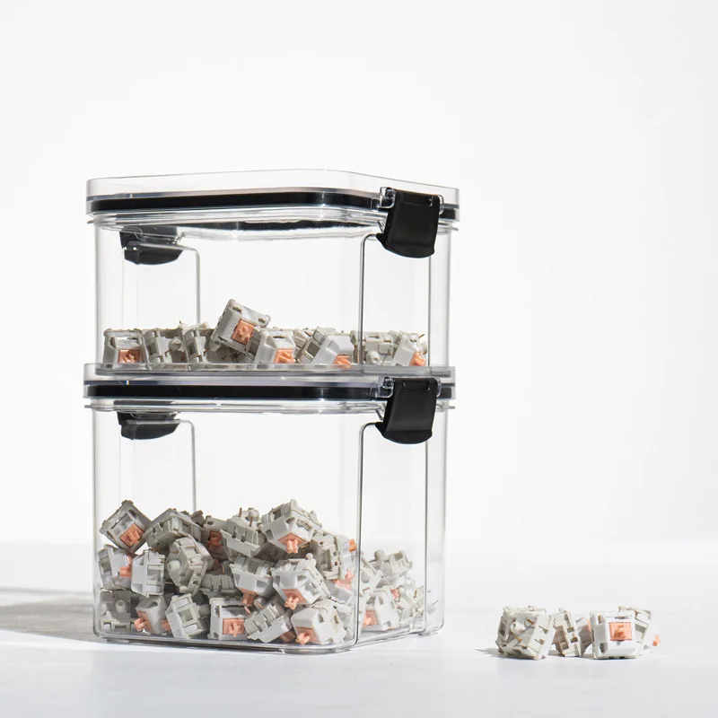Keyboard Switches Container Storage Box Can Keycaps Sealed Storage Bottle Display Can Keycap Storage Box For Mechanical Keyboard