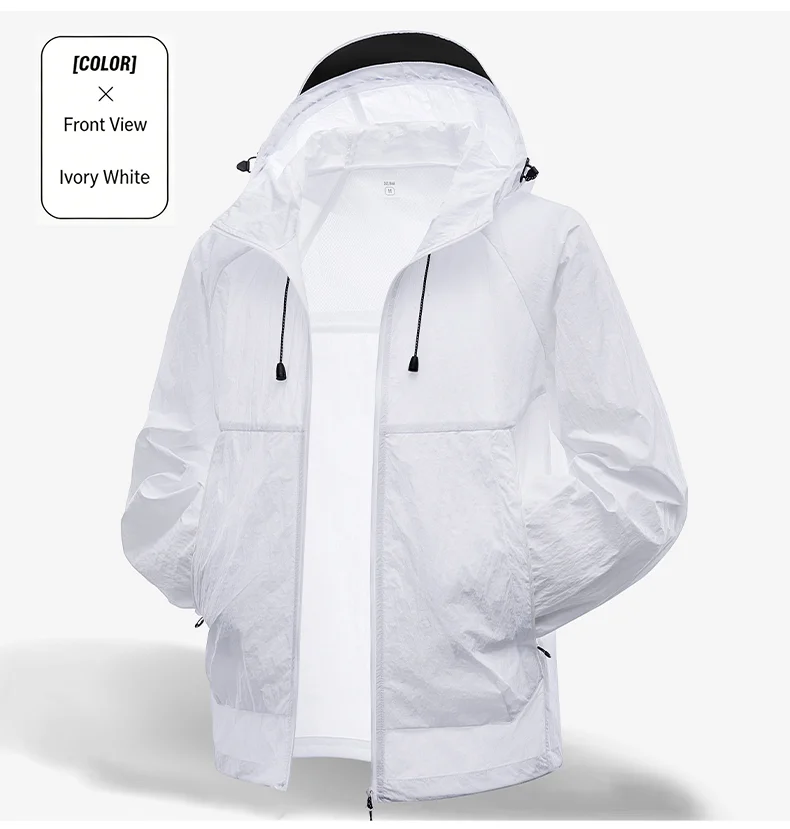 LNGXO Unisex Sun Protection Jackets Summer Waterproof Quick Dry Reflective Coat Camping Hiking Climbing Lightweight Windbreaker