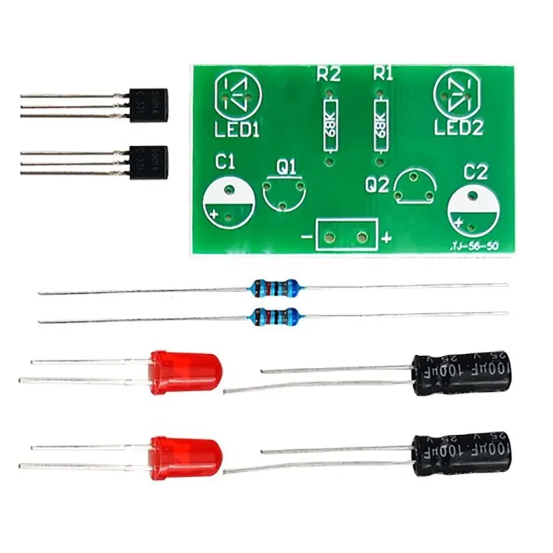 Simple Flash Circuit Multi Harmonic Oscillation DIY Welding Kit  Electronic Teaching and Training Assembly Parts