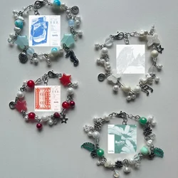 Wave Earth Beaded Bracelets Y2K Jewelry Handmade