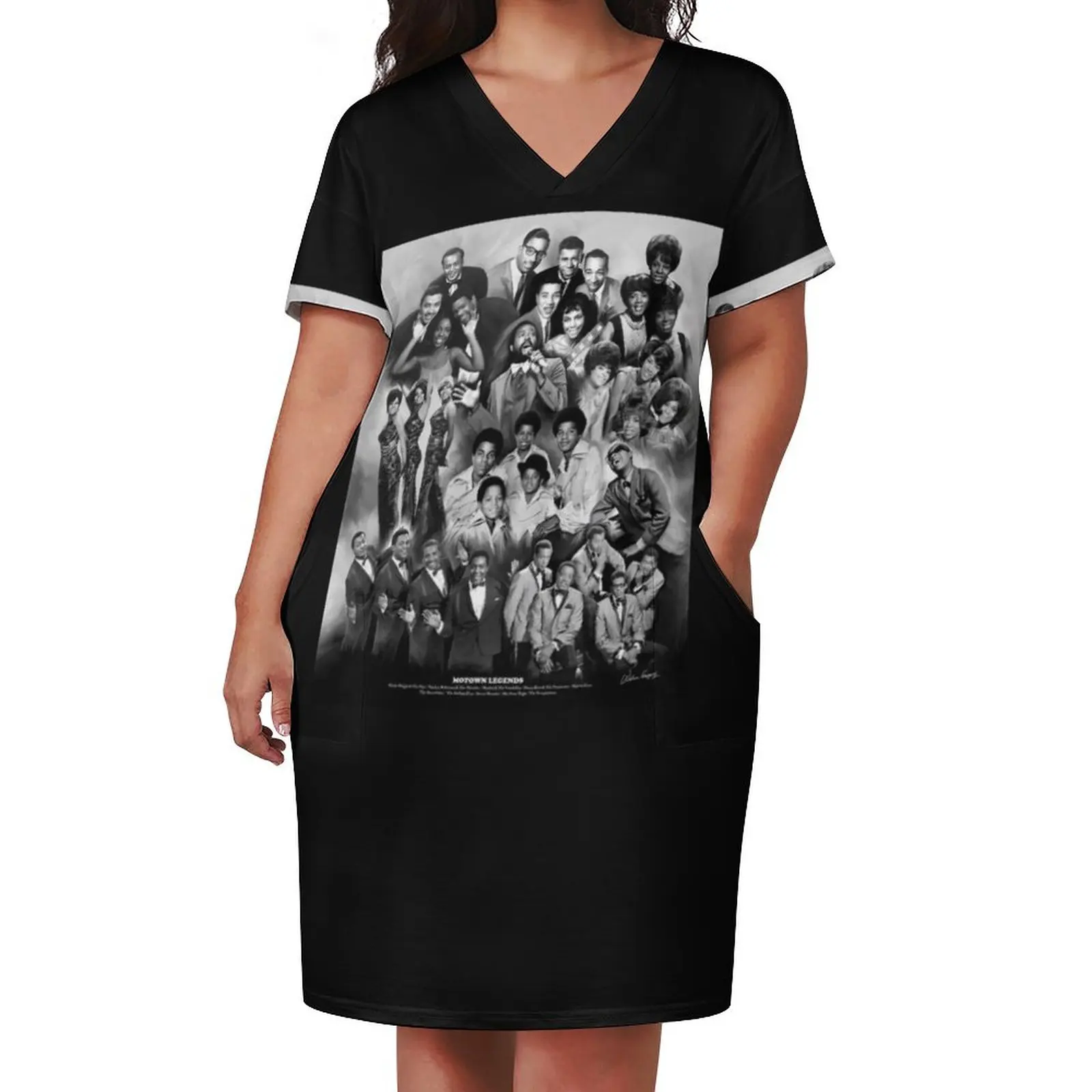 motown legends Classic T-Shirt Loose Pocket Dress long sleeve dresses dress for women summer