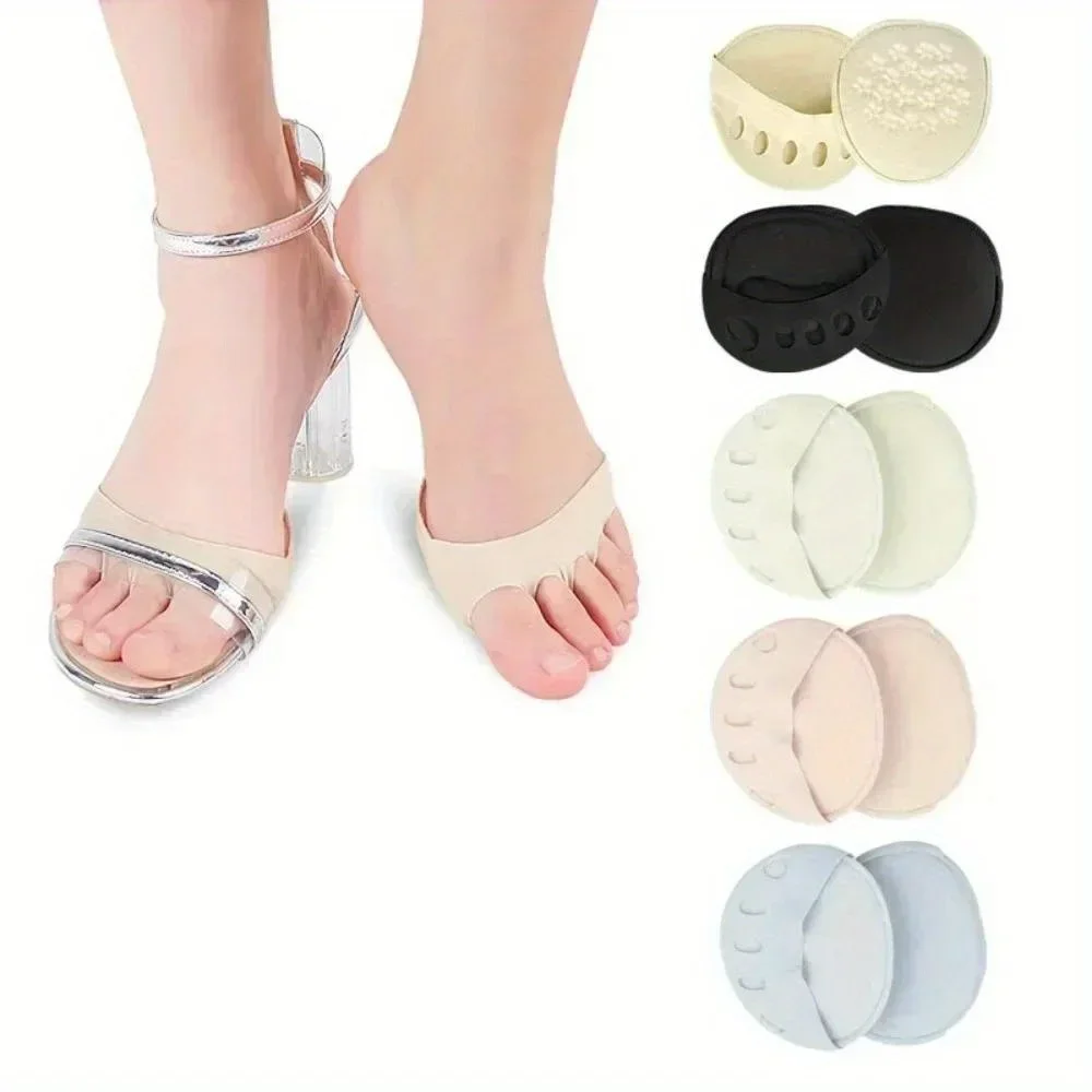 1Pair Five Toes Forefoot Pads for Women High Heels Half Honeycomb Breathable Shoe Cushion for Foot Pain Relief Moisture Wicking