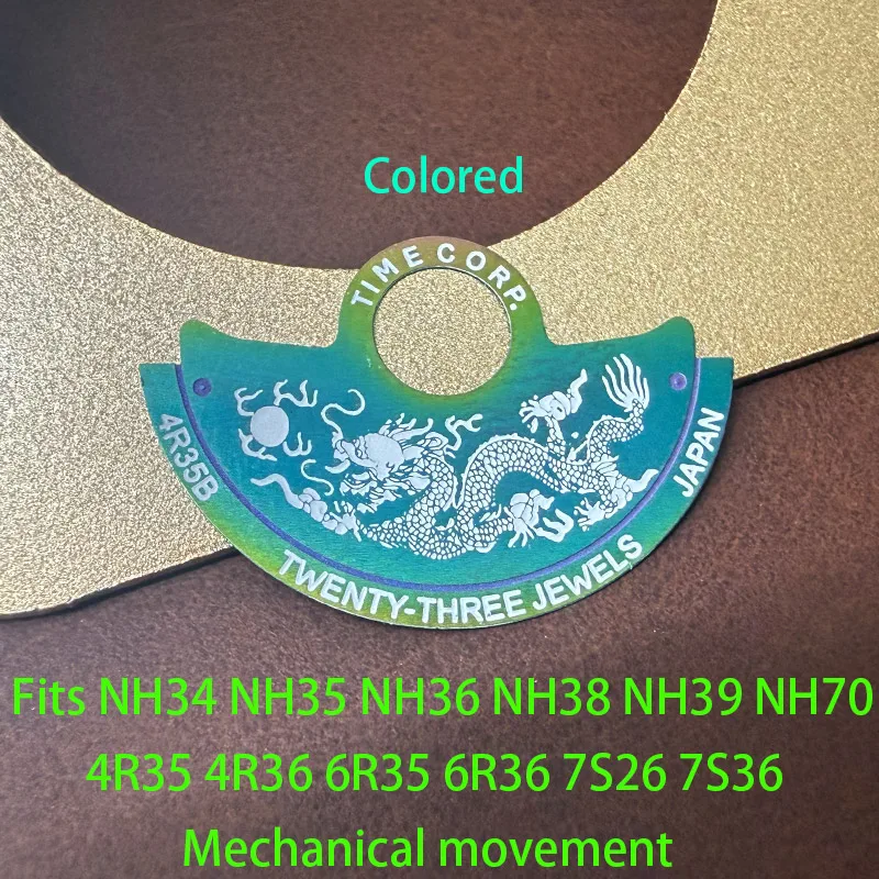 NH35 NH36 Chinese Draak Automatische Hamer Rotor Metalen Patch Past NH38 NH39 4R35 6R 7S Beweging SKX007 Horloge Reparatie Guard Onderdelen