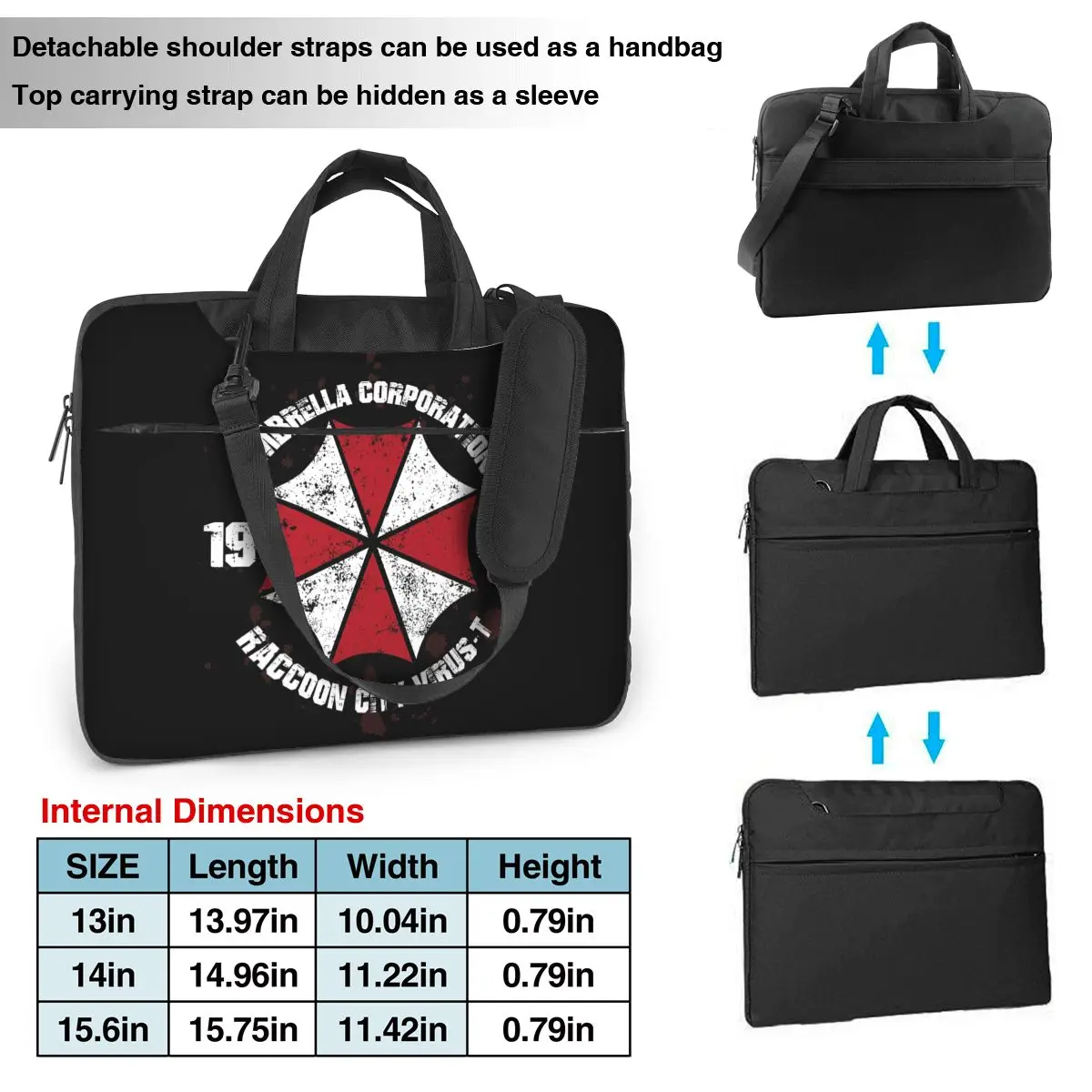 Movie Game Corporation Umbrellas Laptop Bag Protective Case Computer Bag 13 14 15.6 Inch Notebook Pouch For Macbook Pro Air