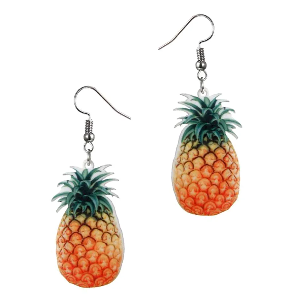 1 Pair Fashion Earrings Creative Dangle Pineapple Stud Earrings Women Jewellery Gift acrylic earrings