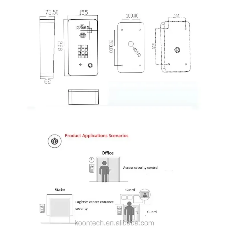 Telefono intrinssicamente sicuro Telefono ignifugo testato IECEX KNEX-1