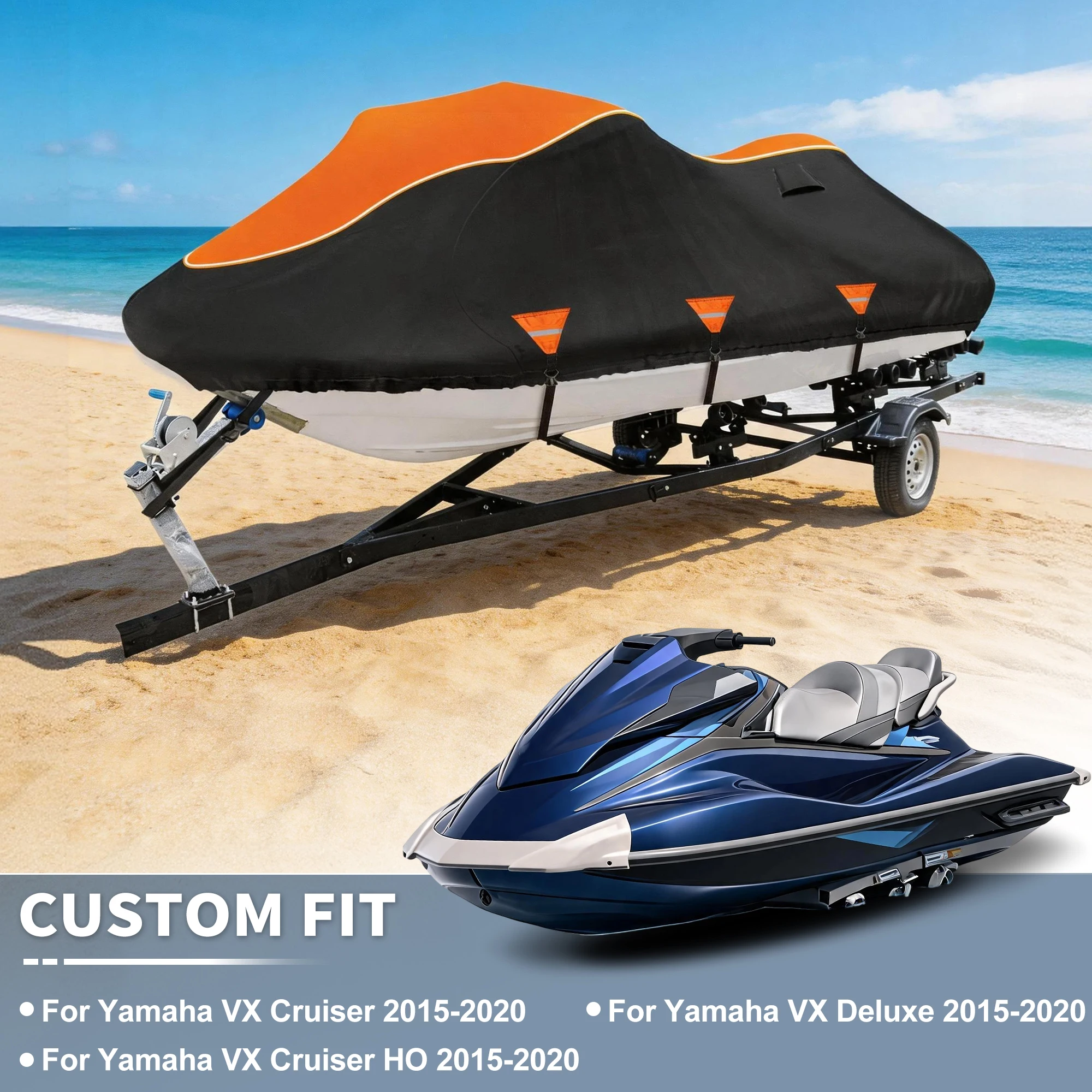 UXCELL Waterproof for JetSki Cover Waterproof for Yamaha VX Cruiser 2015-2020 for Yamaha VX Cruiser 2015-2020
