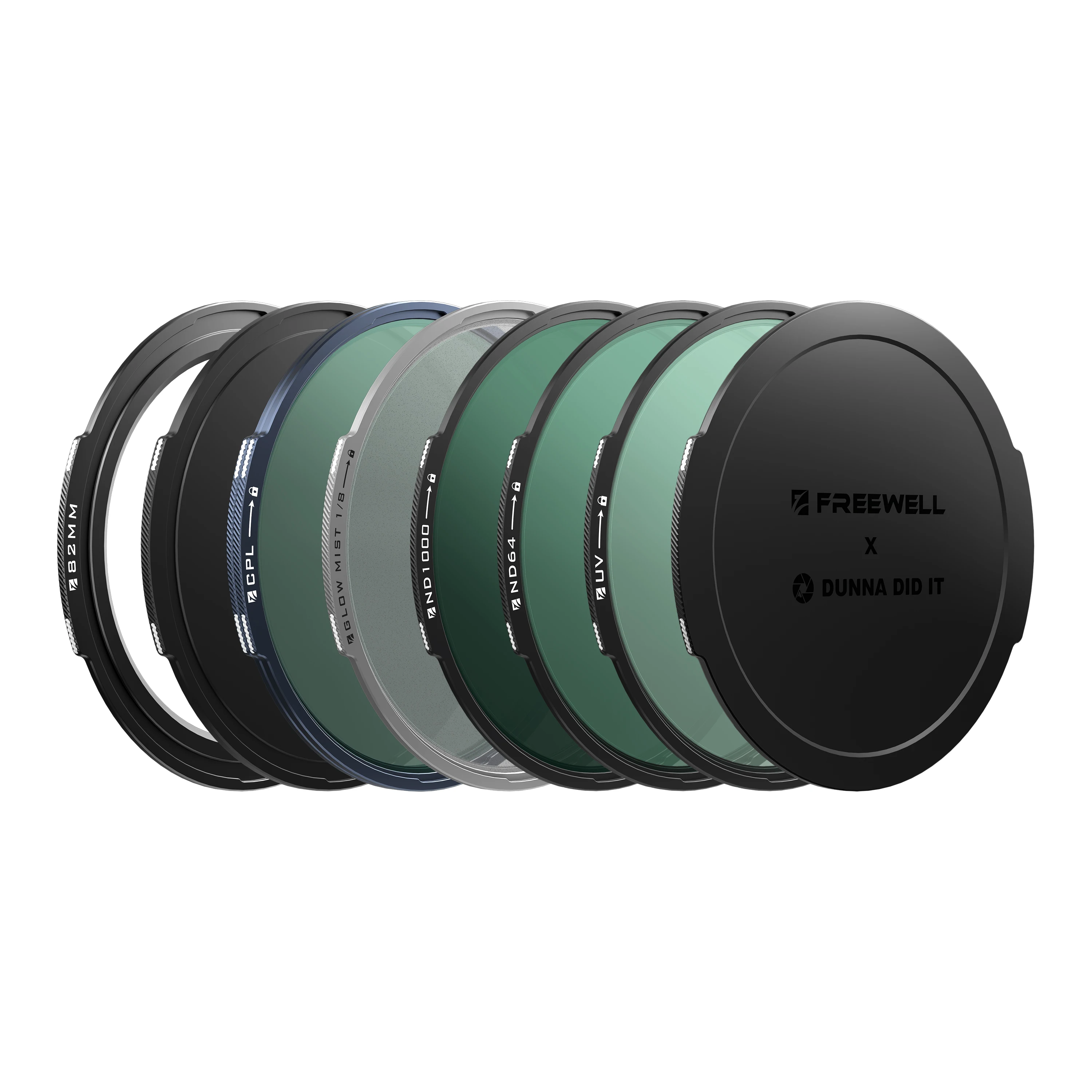 Freewell X Dunna Did It Ultra-Slim Locking Photography Kit, Inclusion UV, ND64, ND1000, CPL, Glow Mist 1/8 Filter Accessories